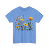 Wildflowers and a Yellow Rose, Graphic T-Shirts for Women, Floral Shirt, Womens Short Sleeve, Ladies Graphic Tees #5009TTS