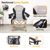 Nice C Outdoor Heated Chair, Heated Camping Chair, Folding Chair, Beach Chair, Wide&Thick Padding, Heavy Duty Cooler, Carry Bag, Cupholder & Side Pockets, 10000mAh Power Bank Included (1 Pack)