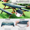 Britown Picnic Table Cover with Bench Covers Elastic Edges, Mountain Landscape Fitted Table Cover, Outdoor Camping Essentials 72 Inch 3PCS, Waterproof Camping Fitted Tablecloth with Drawstring Bag