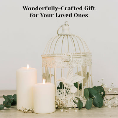 Unscented Pillar Candles - Set of 4 White Pillar Candles Made from Wax & Cotton Wick - 3x9” Slow Burning Candles for Emergency, Weddings, & Table Centerpieces - Tall Pillar Candles, PARNO