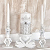 Unity Candles for Wedding Ceremony Set - 3 Pcs 6" Pillar & 2 10" Tapers Candles - Unity Decorative Wedding Candle White Ceremonial Candles - Velas Decorativas para Boda - Wedding Table Centerpiece