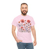 Wildflowers and Pink Roses, Graphic T-Shirts for Women, Floral Shirt, Womens Short Sleeve, Ladies Graphic Tees #5015TTS