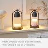 Vktoma Candle Warmer Lamp with Timer, Electric Candle Warmer Lamp for Jar Candles, Candle Lamp Warmer with 2 Halogen Bulbs (Black)