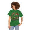 Wildflowers and Red Roses, Graphic T-Shirts for Women, Floral Shirt, Womens Short Sleeve, Ladies Graphic Tees #5035TTS