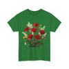 Wildflowers and Red Roses, Graphic T-Shirts for Women, Floral Shirt, Womens Short Sleeve, Ladies Graphic Tees #5128TTS