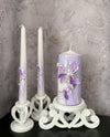 Magik Life Unity Candle Set for Wedding - Wedding Unity Set for Reception and Ceremony - Candle Sets - 6 Inch Pillar and 2 * 10 Inch Tapers-Royal Violet