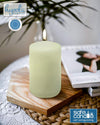 HYOOLA Ivory Pillar Candles 3x6 Inch - Unscented Pillar Candles - 6-Pack - European Made