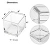 CYS EXCEL Clear Glass Cube Vase 6"x6"x6" | Square Wedding Flower Vase Centerpieces | Cubic Glass Candle Holder