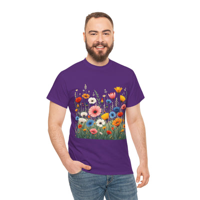 Wildflowers, Graphic T-Shirts for Women, Floral Shirt, Womens Short Sleeve, Ladies Graphic Tees #5108TTS