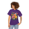 Wildflowers and Pink & Yellow Roses, Graphic T-Shirts for Women, Floral Shirt, Womens Short Sleeve, Ladies Graphic Tees #5144TTS