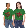 Wildflowers and Red Roses, Graphic T-Shirts for Women, Floral Shirt, Womens Short Sleeve, Ladies Graphic Tees #5131TTS