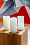 Melt Candle Pillar Candles - Unscented Candles for Home, Church, Weddings, & More - 3" x 6", Ivory