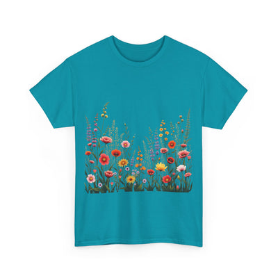 Wildflowers, Graphic T-Shirts for Women, Floral Shirt, Womens Short Sleeve, Ladies Graphic Tees #5104TTS