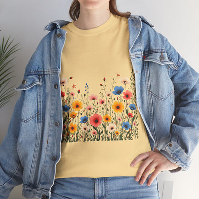 Wildflowers, Graphic T-Shirts for Women, Floral Shirt, Womens Short Sleeve, Ladies Graphic Tees #5106TTS