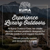 Kuma Outdoor Gear Bear Buddy/Double Chair with Carry Bag, Ultimate Portable Luxury Outdoor Double Camping Chair for Glamping, Sports & Outdoor Adventures (Sierra/Black)