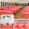 Preboun 2 Roll Red Checkered Tablecloth 40 Inch x 300 Feet Disposable Plastic Table Cover Waterproof Red and White Gingham Table Cloth for Picnic Outdoor Party Decoration(Red White Checkered)