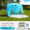 Old Bahama Bay Pop Up Beach Tent, Portable Shade Sun Shelter UPF50+ UV Protection for 4 Person Extendable Floor for Fishing Hiking Camping, Waterproof Windproof(Blue)