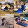 KingCamp Chaise Camping Lounge Chair Outdoor, 1-Pack, Blue