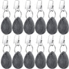 12 Pieces Tablecloth Weights Tablecloth Pendant Teardrop Shape Table Cover Weights Stone Table Weights Hangers with Metal Clip for Tablecloth Decoration Family Dinner Outdoor Picnic (Dark Gray)