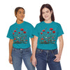 Wildflowers and Red Roses, Graphic T-Shirts for Women, Floral Shirt, Womens Short Sleeve, Ladies Graphic Tees #5035TTS