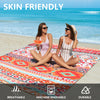 HIHOHO Beach Blanket, Sandproof Beach Mat, Waterproof Quick Drying Lightweight Outdoor Aztec Picnic Mat 79" X 83" for 2-4 Adults with Pocket for Travel, Camping, Hiking