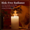 Simply Collected Flickering Flameless Candles Battery Operated with Timer, 800+ Hours Realistic 3D Moving Flame, Battery Candles, Electric LED Candle, Real Wax Pillar, Unscented | White - 3x6 Inches