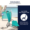 Caribbean Joe Folding Beach Chair, 1 Position Lightweight and Portable Foldable Outdoor Camping Chair, Teal