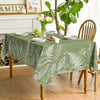 Horaldaily Spring Tablecloth 60×84 Inch Rectangular, Green Plants Wild Fern Washable Table Cover for Party Picnic Dinner Decor