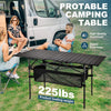 WUROMISE Sanny Outdoor Folding Portable Picnic Camping Table, Aluminum Roll-up Table with Easy Carrying Bag for Indoor,Outdoor,Camping, Beach,Backyard, BBQ, Party, Patio, Picnic