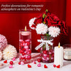 MTLEE 2116 Pieces Valentine's Day Vase Fillers Red Love Pearl Vase Fillers Floating Candles Centerpiece with 10 Floating Candles for Vase Table Dating Festival Home Valentine's Day (Novelty Style)