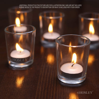 Hosley's Set of 72 Crystal Clear Votive/Tea Light Glass Candle Holders. Bulk Buy. Ideal for Parties, Wedding, Special Events, Aromatherapy and Everyday Use. Tealights O2