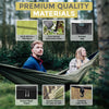 Miztli Camping Hammock -Portable Hammock w/Spacious Net & Tree Straps w/Adjutable Loops,Double or Single Hammock for Outdoor, Hiking, and Travel