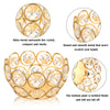 30 Pcs Tea Light Candle Holders Votive Candle Holders Crystal Tealight Holder Bowl Candle Stands Decorative Jewel Candle Centerpiece for Wedding Party Home Table Decor(Gold)