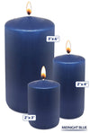 Hyoola Midnight Blue Pillar Candles 3x6 Inch - 6 Pack Unscented Pillar Candles - European Made