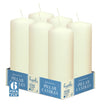 HYOOLA Ivory Pillar Candles 3x8 Inch - Unscented Pillar Candles - 6-Pack - European Made