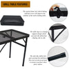 VOELIGT 6040 Folding Camping Table Outdoor Grill Tables for Outside BBQ Metal Outdoor Table with Mesh Desktop Portable Compact & Foldable for Easy Storage 27/56cm Height Adjustable