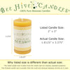 Bee Hive Candles 100% Pure Beeswax Pillar Candle (2" x 3" (3-Pack))