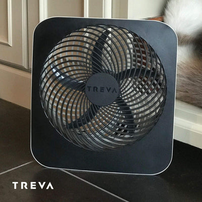 Treva 10-Inch Portable Fan, Powered by Battery and/or AC Adapter - Desk Fan Air Circulating with 2 Cooling Speeds, Personal Fan and Travel Fan for all your needs