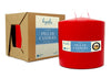 Hyoola Red Three Wick Large Candle - 6 x 6 Inch - Unscented Big Pillar Candles - 146 Hour - European Made