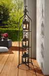 Metal Candle Lanterns with Stand - Three-tier Lantern Stand for Yard Product SKU: CL221880