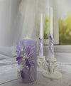 Magik Life Unity Candle Set for Wedding - Wedding Unity Set for Reception and Ceremony - Candle Sets - 6 Inch Pillar and 2 * 10 Inch Tapers-Royal Violet