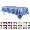 Grandipity Blue Gingham Checkered 12 Pack Premium Disposable Plastic Picnic Tablecloth 54 Inch. x 108 Inch. Decorative Rectangle Table Cover