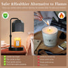 Candle Warmer Lamp with Timer,Electric Candle Warmer,Adjustable Height Dimmable Candle Warmer Lamp,Flameless Scented Candle Warmer,Compatible with Various Candles,Candle Warmer for Home Decor,Black