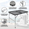 jkwokback 3ft x 2ft Grill Table Portable Camping Table, Waterproof Black Folding Table with Adjustable Height Camping Table,Folding Camp Table for BBQ,Camping, Outdoor Sports, Beaches and Picnics