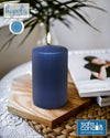 Hyoola Midnight Blue Pillar Candles 3x6 Inch - 6 Pack Unscented Pillar Candles - European Made