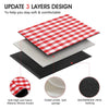 77" X 58" Extra Large Picnic Blanket & Waterproof Camping Mat, Soft Lightweight, Red & White Plaid