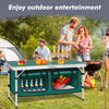 Camp Field Camping Folding Aluminum Table with Adjustable Legs for Outdoor Travel Beach, Backyards, BBQ, Party and Picnic Foldable Table