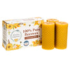 Alternative Imagination 100% Pure Beeswax Diamond Pillar Candles (2x4 Inch), 3 Pack, 20 Hour Burn Time, Hand-Poured (Yellow)