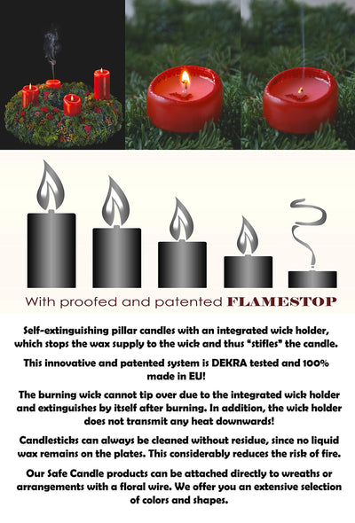 HYOOLA Ivory Pillar Candles 3x6 Inch - Unscented Pillar Candles - 6-Pack - European Made