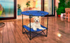 Eternal Living Pop Up Picnic Table Portable Folding Beach Table with Cupholders and Carry Bag, Large 28” x 28”x 24” Blue